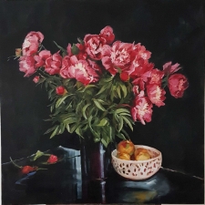 Tableau de Mick-Droux : pivoine de C