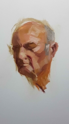Tableau de Mick-Droux : étude autoportrait