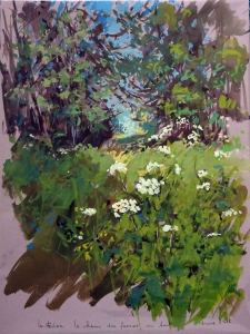 Tableau de Mick-Droux : le chemin vers la falaise