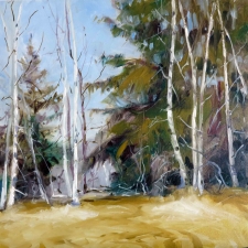 Tableau de Mick-Droux : La Teilla en Avril