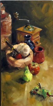 Tableau de Mick-Droux : le moulin de l'automne