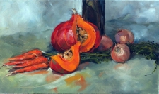 Tableau de Mick-Droux : lepotimarron et les carottes