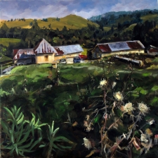 Tableau de Mick-Droux : Les chalets de Cluses