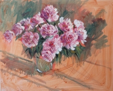 Tableau de Mick-Droux : pivoines 2016 au naturel
